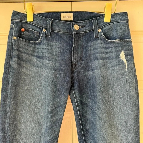Hudson Krista Super Skinny Low Rise Destroyed Stretch Denim Women’s size 27 - Picture 9 of 14